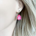 Magenta-Swarovski-oorbellen-pop