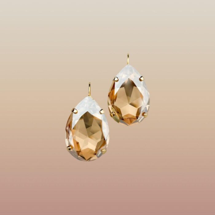 Golden-shadow-Swarovski-drops-oorbellen