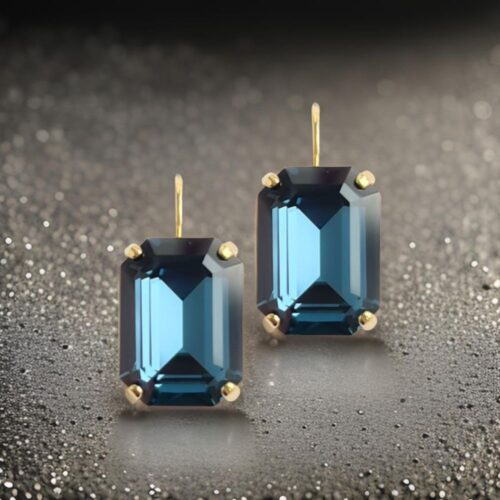 Montain-blue-Swarovski-oorbellen