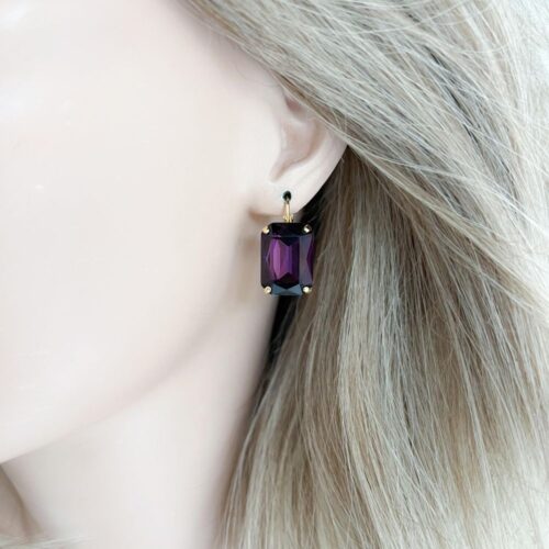 Purple-bordeaux-Swarovski-oorbellen-pop